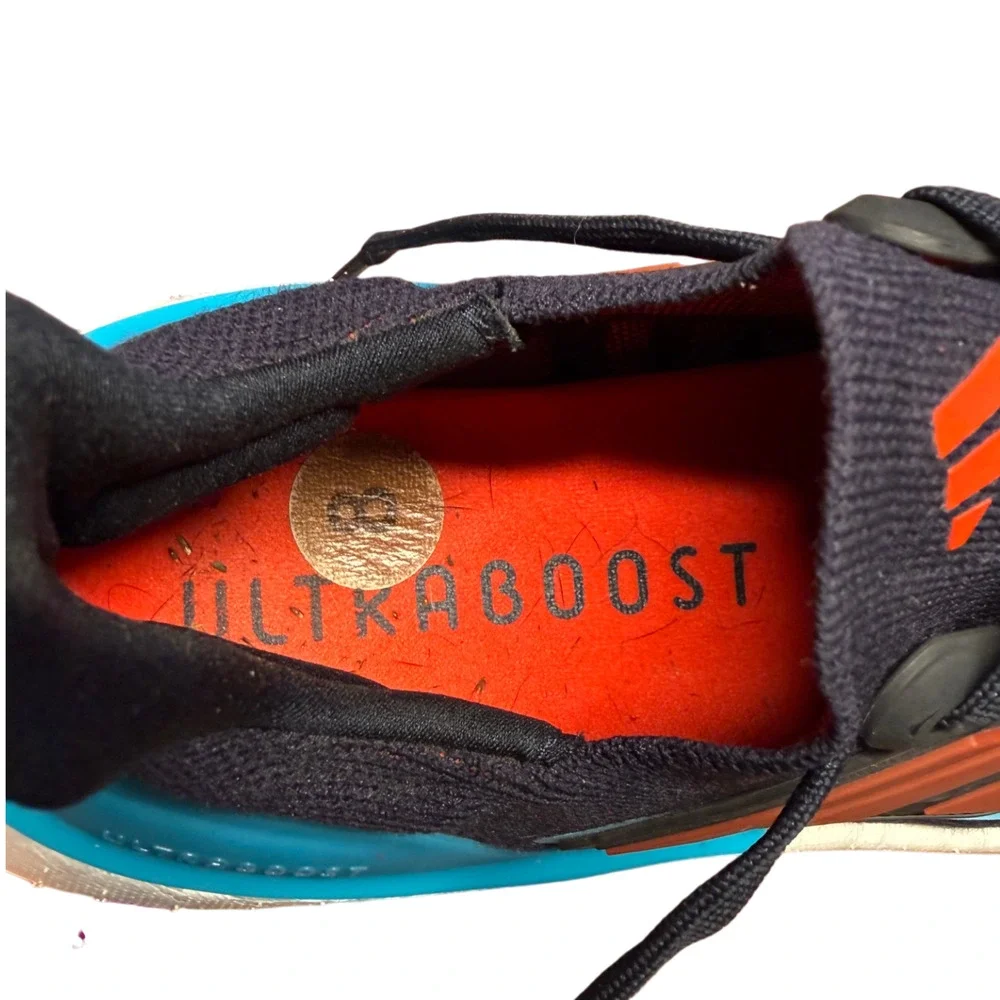 ADIDAS UltraBoost Light Men's 8 Running Shoes Blue Red Sneakers Worn Once